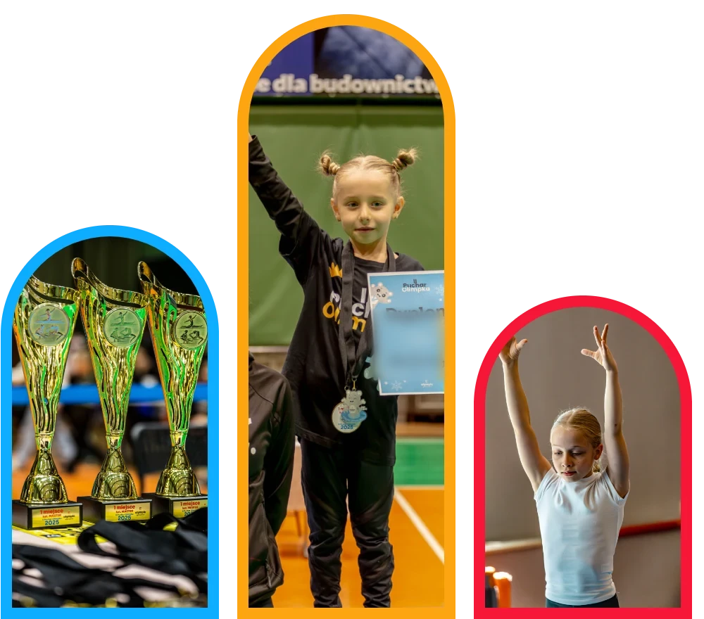 Podium III Pucharu Olimpka ze zdjęciami zawodniczek OGC